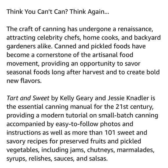 Tart and Sweet: 101 Canning and Pickling Recipes for the Modern Kitchen Cookbook - Picture 3 of 5